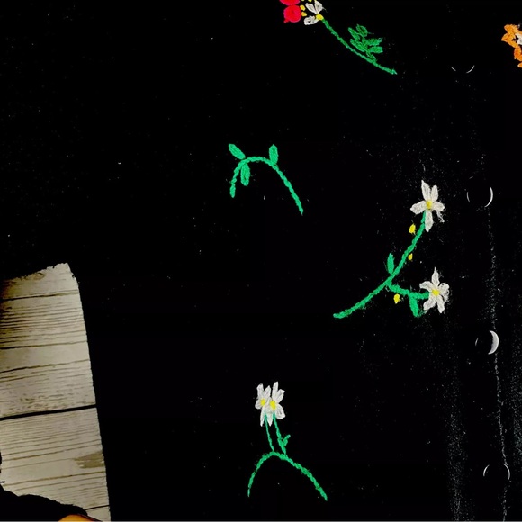 Vintage Floral Embroidered Cardigan Sweater - Picture 5 of 12